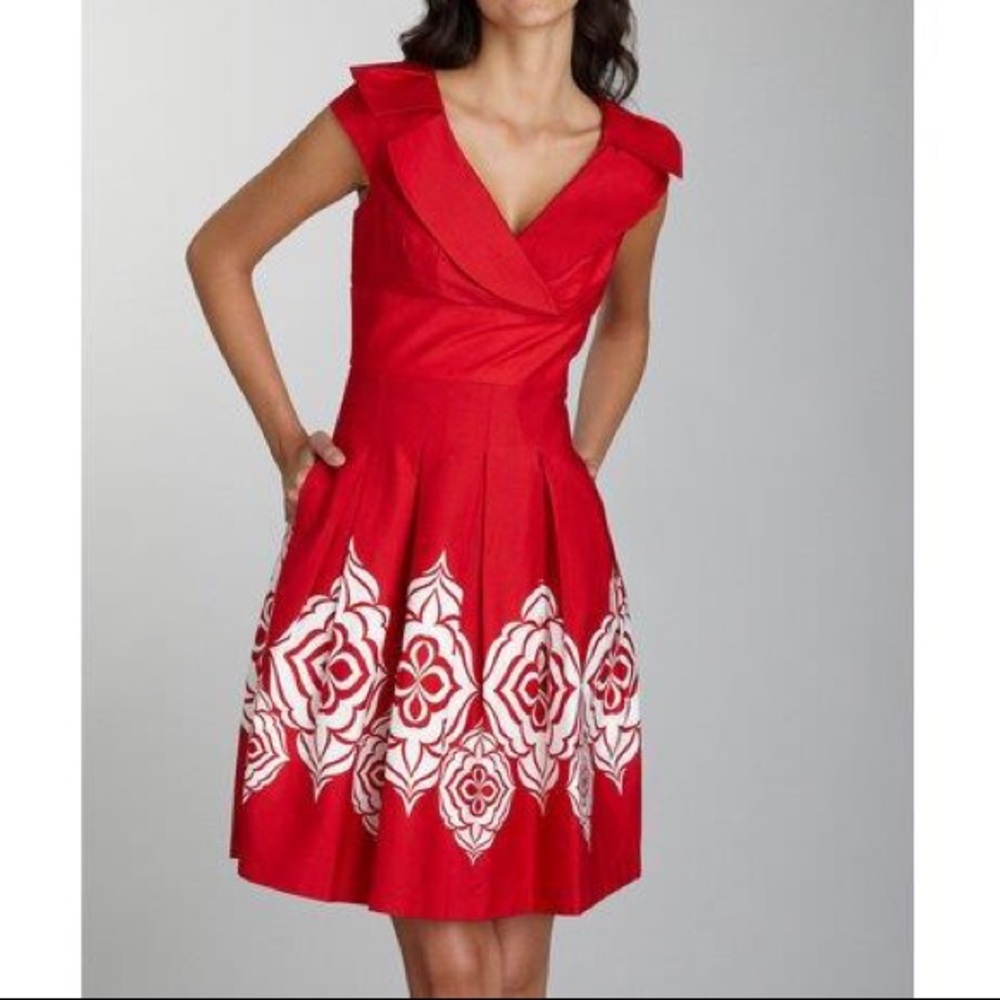 Ceces NEW Red And White Dress